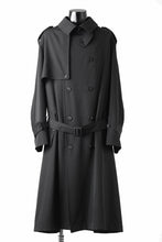 画像をギャラリービューアに読み込む, Y's for men TRENCH COAT / WRINKLED GABARDINE (BLACK)