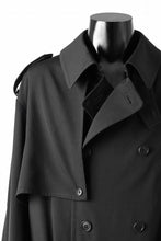 画像をギャラリービューアに読み込む, Y's for men TRENCH COAT / WRINKLED GABARDINE (BLACK)