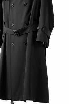 画像をギャラリービューアに読み込む, Y's for men TRENCH COAT / WRINKLED GABARDINE (BLACK)
