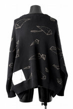画像をギャラリービューアに読み込む, A.F ARTEFACT PYRA PATTERN COTTON KNIT CARDIGAN (BLACK x BROWN)