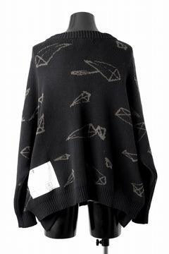 画像をギャラリービューアに読み込む, A.F ARTEFACT PYRA PATTERN COTTON KNIT CARDIGAN (BLACK x BROWN)