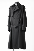 画像をギャラリービューアに読み込む, Y's for men TRENCH COAT / WRINKLED GABARDINE (BLACK)