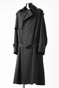 画像をギャラリービューアに読み込む, Y's for men TRENCH COAT / WRINKLED GABARDINE (BLACK)