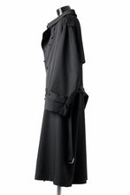 画像をギャラリービューアに読み込む, Y's for men TRENCH COAT / WRINKLED GABARDINE (BLACK)