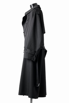 画像をギャラリービューアに読み込む, Y's for men TRENCH COAT / WRINKLED GABARDINE (BLACK)