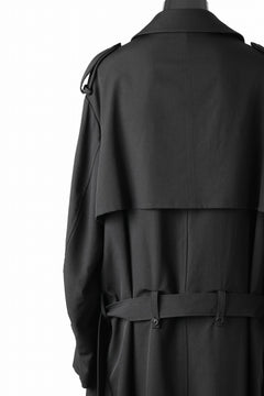 画像をギャラリービューアに読み込む, Y's for men TRENCH COAT / WRINKLED GABARDINE (BLACK)
