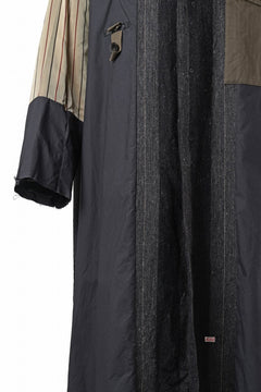 画像をギャラリービューアに読み込む, KLASICA AVOIR Ⅱ CUT OFF MAC COAT / IRREGULAR STRIPED ROUGH TWEED (BLACK)