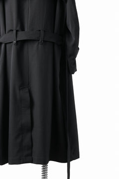 画像をギャラリービューアに読み込む, Y's for men TRENCH COAT / WRINKLED GABARDINE (BLACK)