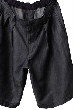 画像をギャラリービューアに読み込む, CAPERTICA 2-TUCK WIDE SHORTS / WASHABLE WOOL x LINEN GABARDINE (DARK NAVY)