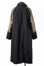 画像をギャラリービューアに読み込む, KLASICA AVOIR Ⅱ CUT OFF MAC COAT / IRREGULAR STRIPED ROUGH TWEED (BLACK)