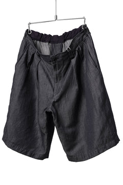 Load image into Gallery viewer, COLINA TUCK SHORTS / SAFILIN LINEN HERRINGBONE (BROWN)