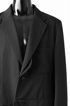 画像をギャラリービューアに読み込む, Y's for men SHAVED CLOTH JACKET / WRINKLED GABARDINE (BLACK)