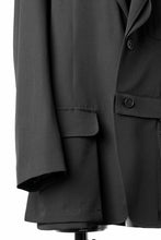 画像をギャラリービューアに読み込む, Y's for men SHAVED CLOTH JACKET / WRINKLED GABARDINE (BLACK)