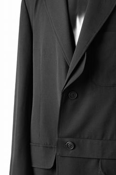 画像をギャラリービューアに読み込む, Y's for men SHAVED CLOTH JACKET / WRINKLED GABARDINE (BLACK)