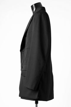 画像をギャラリービューアに読み込む, Y's for men SHAVED CLOTH JACKET / WRINKLED GABARDINE (BLACK)