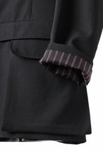 画像をギャラリービューアに読み込む, Y's for men SHAVED CLOTH JACKET / WRINKLED GABARDINE (BLACK)