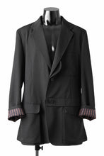 画像をギャラリービューアに読み込む, Y's for men SHAVED CLOTH JACKET / WRINKLED GABARDINE (BLACK)