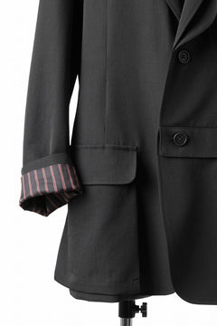 画像をギャラリービューアに読み込む, Y's for men SHAVED CLOTH JACKET / WRINKLED GABARDINE (BLACK)