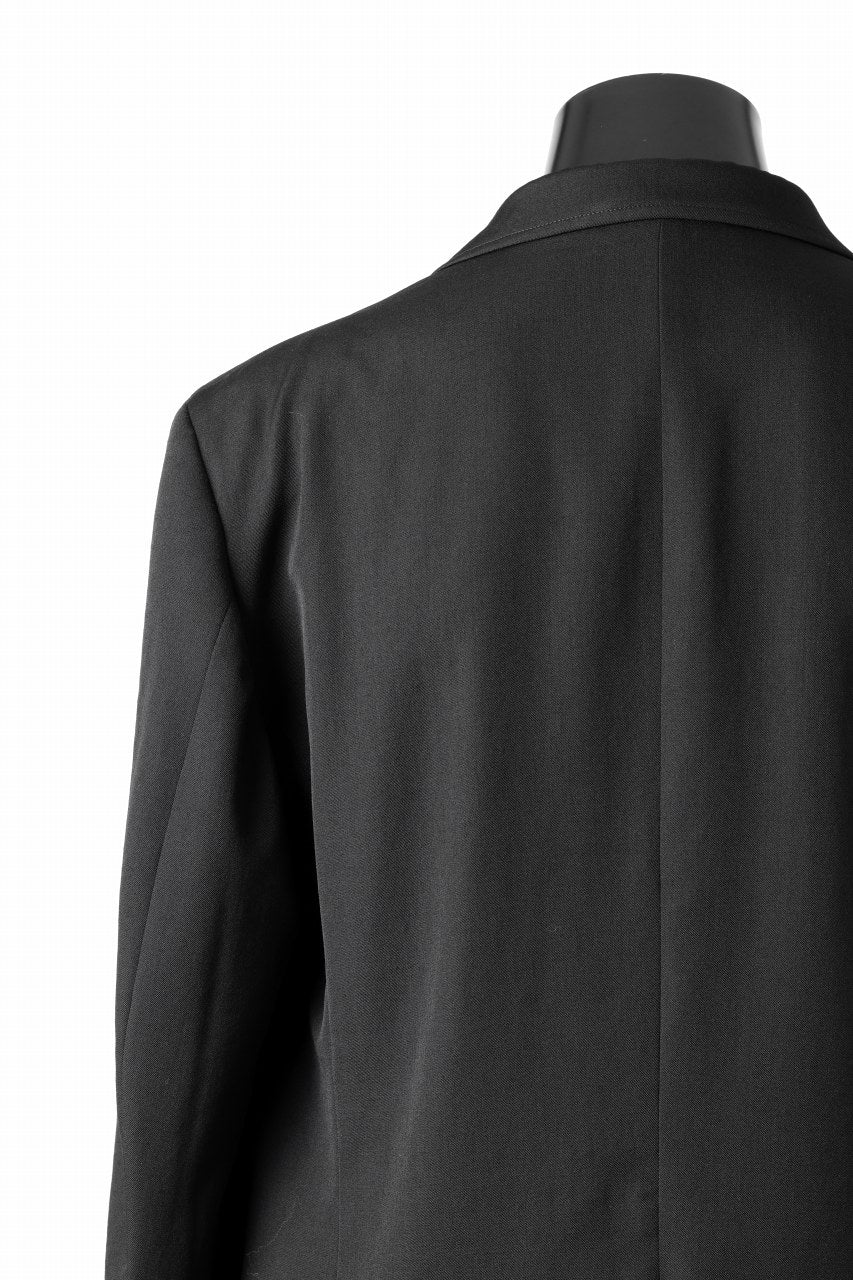 画像をギャラリービューアに読み込む, Y's for men SHAVED CLOTH JACKET / WRINKLED GABARDINE (BLACK)