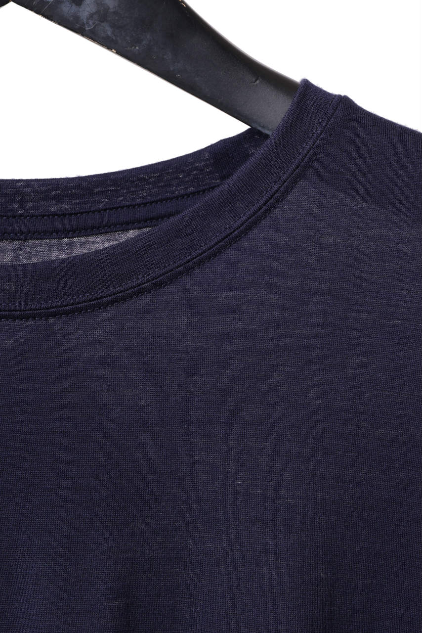 Load image into Gallery viewer, CAPERTICA OVERSIZED S/S TEE / SUPER 120s WASHABLE WOOL JERSEY (NAVY)