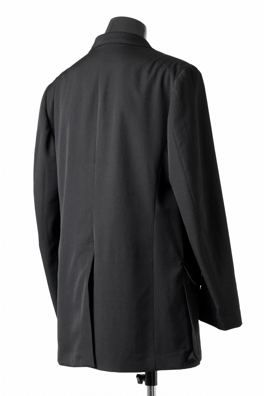 画像をギャラリービューアに読み込む, Y's for men SHAVED CLOTH JACKET / WRINKLED GABARDINE (BLACK)