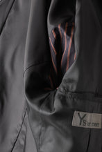 画像をギャラリービューアに読み込む, Y's for men SHAVED CLOTH JACKET / WRINKLED GABARDINE (BLACK)