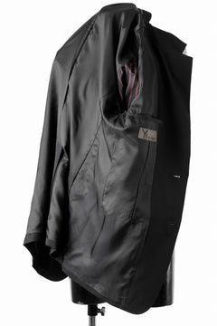 画像をギャラリービューアに読み込む, Y's for men SHAVED CLOTH JACKET / WRINKLED GABARDINE (BLACK)