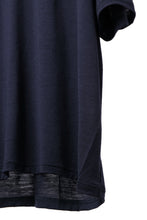 Load image into Gallery viewer, CAPERTICA OVERSIZED S/S TEE / SUPER 120s WASHABLE WOOL JERSEY (NAVY)