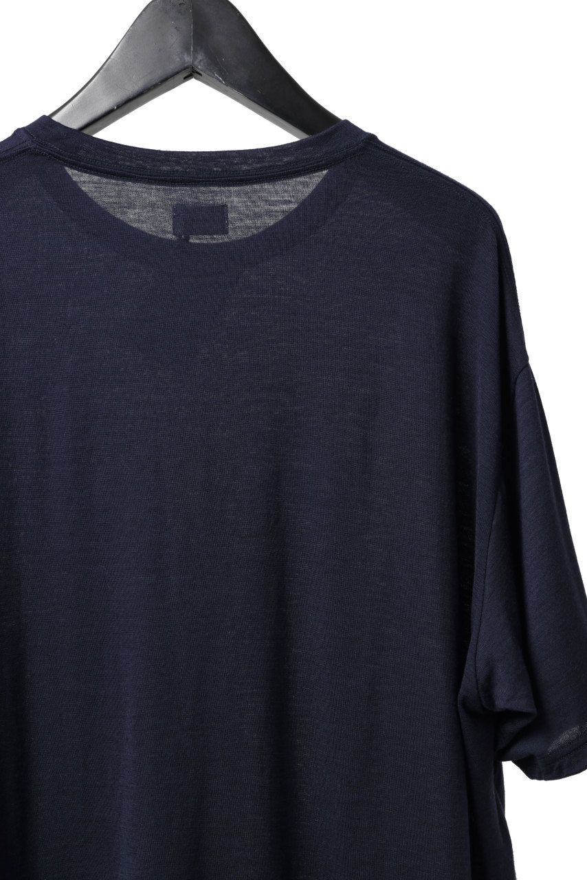 画像をギャラリービューアに読み込む, CAPERTICA OVERSIZED S/S TEE / SUPER 120s WASHABLE WOOL JERSEY (NAVY)