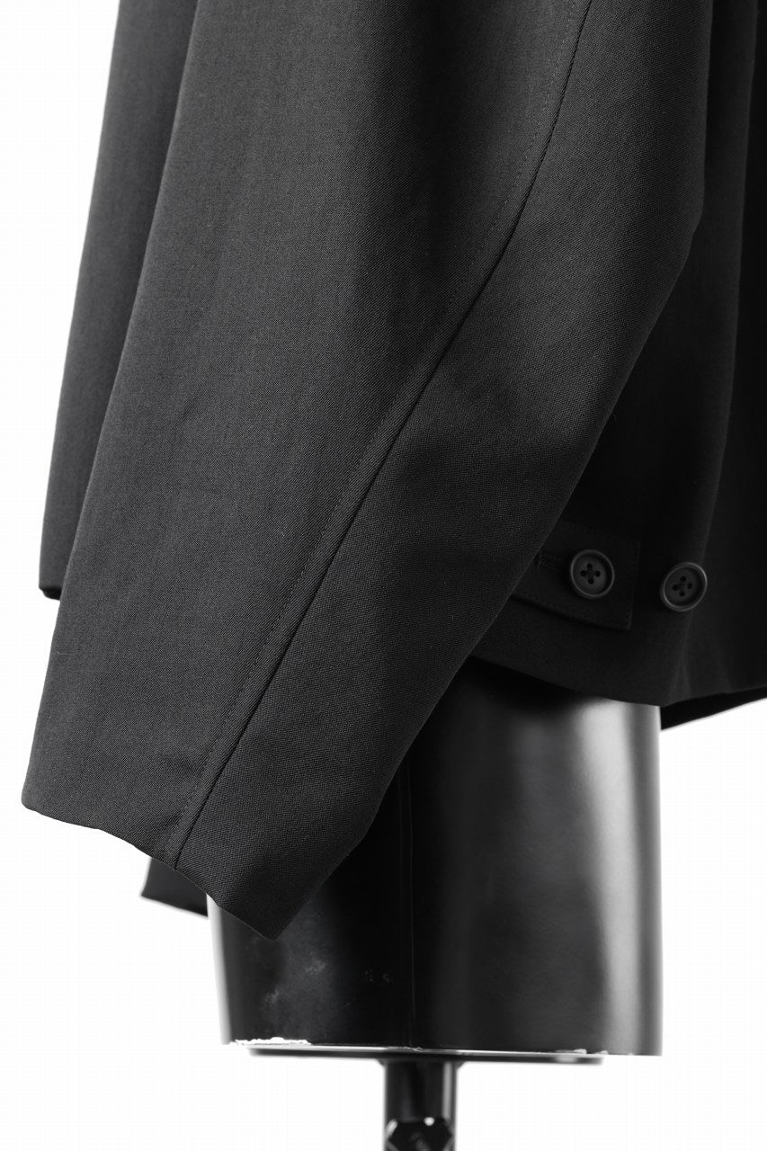 画像をギャラリービューアに読み込む, Y's for men CHEST FLAP BLOUSON / WRINKLED GABARDINE (BLACK)