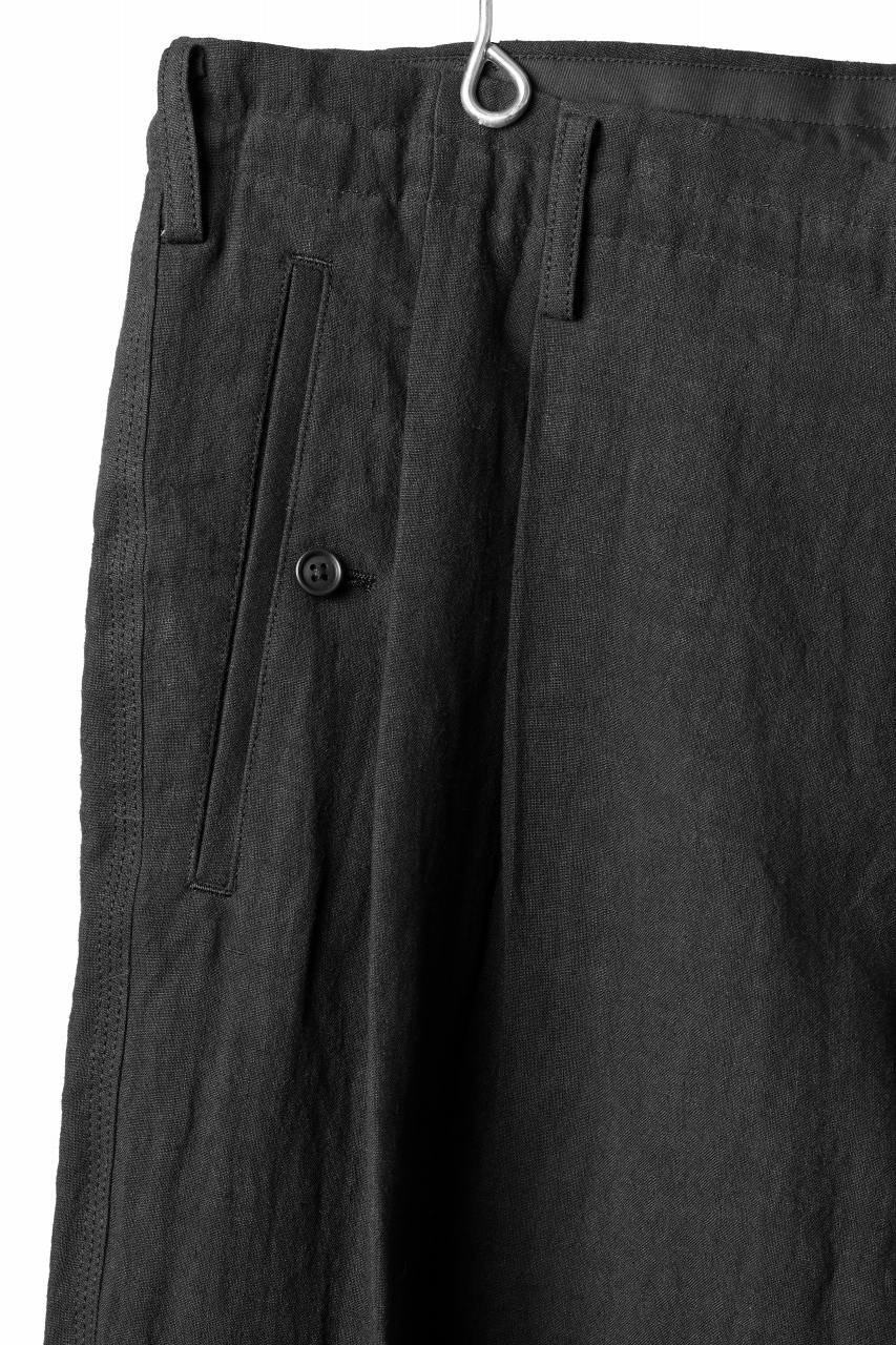 画像をギャラリービューアに読み込む, Y's for men TRIPLE STITCH PANTS / 40 LINEN (BLACK)