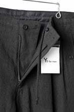 画像をギャラリービューアに読み込む, Y's for men TRIPLE STITCH PANTS / 40 LINEN (BLACK)
