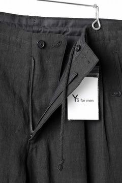 画像をギャラリービューアに読み込む, Y's for men TRIPLE STITCH PANTS / 40 LINEN (BLACK)