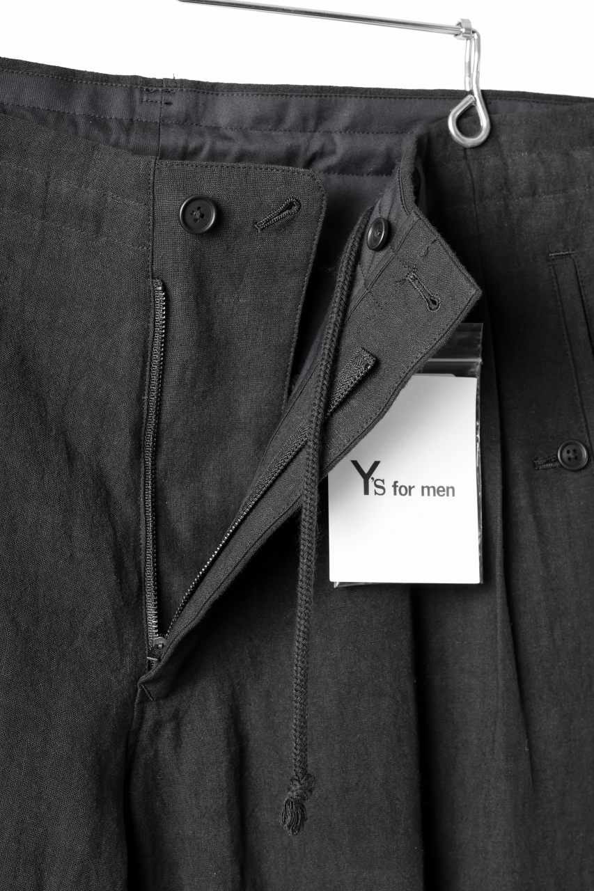 画像をギャラリービューアに読み込む, Y's for men TRIPLE STITCH PANTS / 40 LINEN (BLACK)