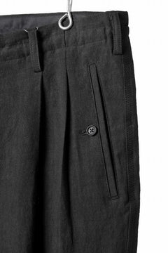 画像をギャラリービューアに読み込む, Y's for men TRIPLE STITCH PANTS / 40 LINEN (BLACK)