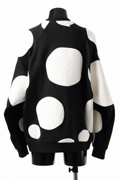 画像をギャラリービューアに読み込む, A.F ARTEFACT POLKA PATTERN SWEAT RAGLAN TOPS (BLACK)