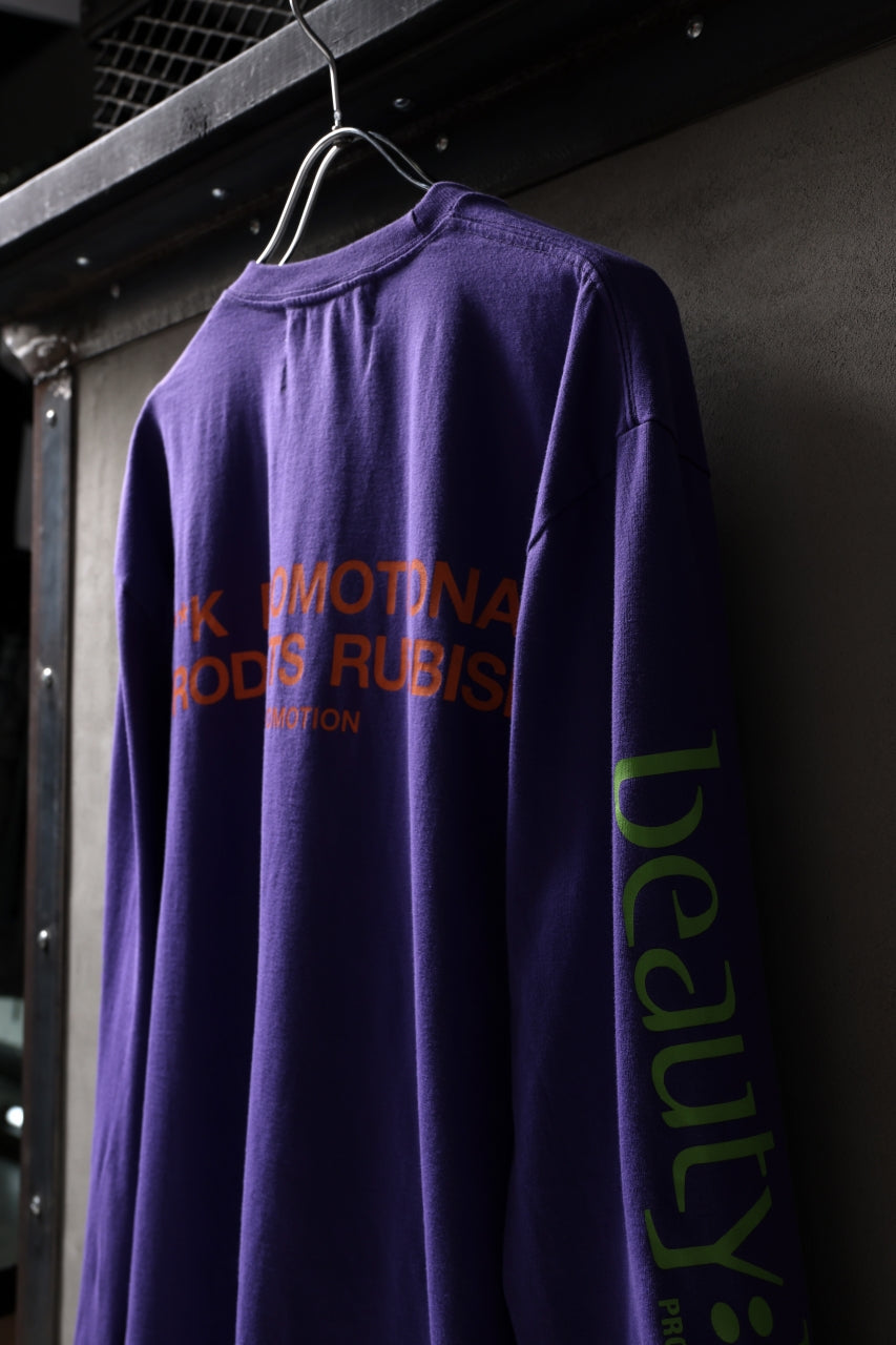 画像をギャラリービューアに読み込む, beauty : beast x 20471120 COLLABORATION L/S TEE _3 (PURPLE x GREEN)