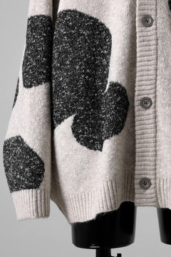 画像をギャラリービューアに読み込む, A.F ARTEFACT POLKA PATTERN BLEND KNIT CARDIGAN (BEIGE x GREY)