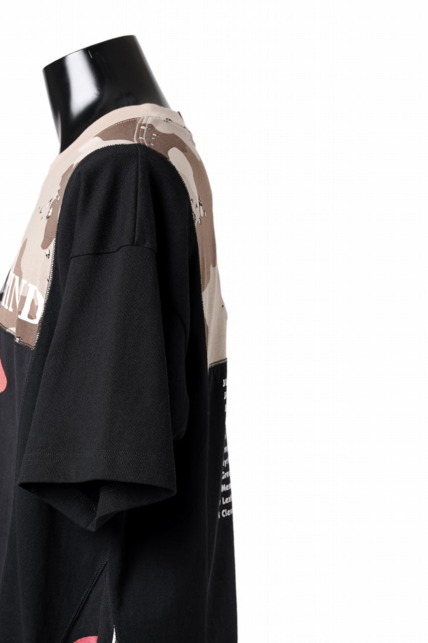 Load image into Gallery viewer, mastermind JAPAN x CHANGES exclusive ReBUILD T-SHIRT / CH-BODY (BLACK #1)