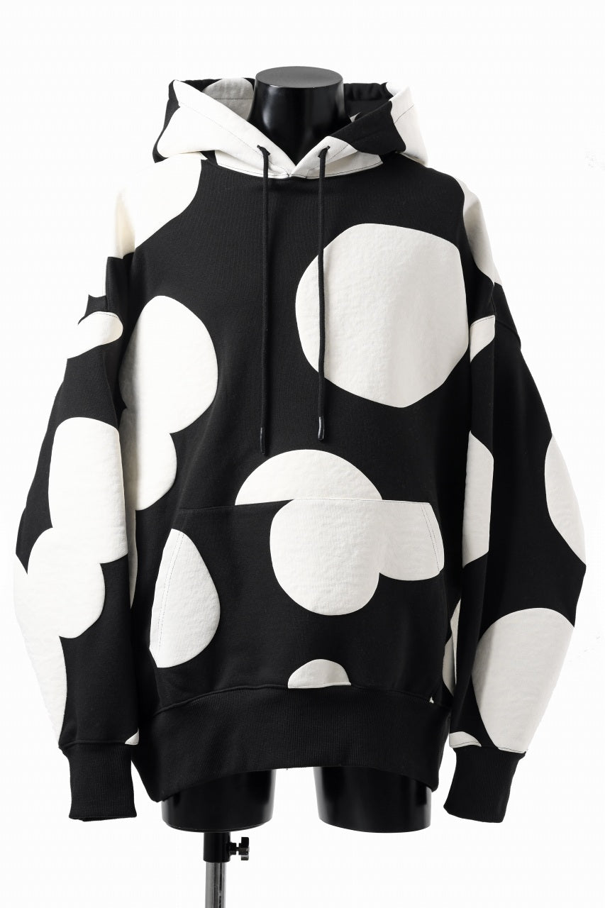 画像をギャラリービューアに読み込む, A.F ARTEFACT POLKA PATTERN SWEAT HOODIE (BLACK)