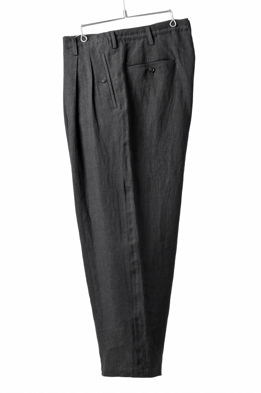 画像をギャラリービューアに読み込む, Y's for men TRIPLE STITCH PANTS / 40 LINEN (BLACK)