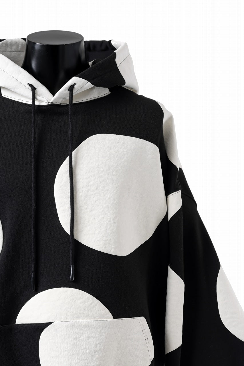 画像をギャラリービューアに読み込む, A.F ARTEFACT POLKA PATTERN SWEAT HOODIE (BLACK)