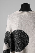 画像をギャラリービューアに読み込む, A.F ARTEFACT POLKA PATTERN BLEND KNIT CARDIGAN (BEIGE x GREY)