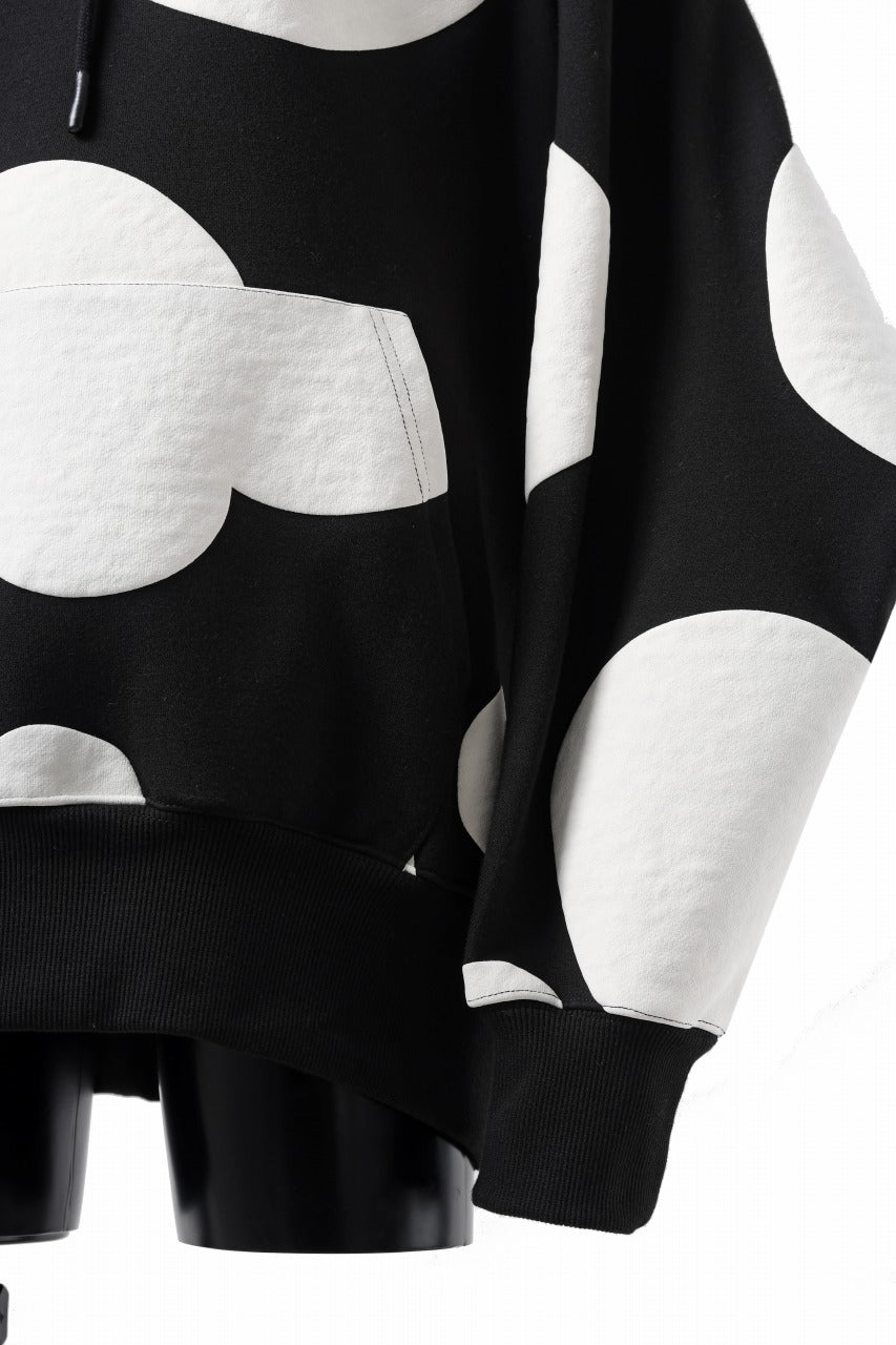 画像をギャラリービューアに読み込む, A.F ARTEFACT POLKA PATTERN SWEAT HOODIE (BLACK)