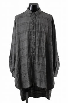 画像をギャラリービューアに読み込む, KLASICA SHORT COLLAR ROOMY SHIRTS / DRAPE & SMOOTH TEXTILE (GRAYSH DYE CHECK)