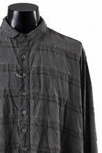 画像をギャラリービューアに読み込む, KLASICA SHORT COLLAR ROOMY SHIRTS / DRAPE & SMOOTH TEXTILE (GRAYSH DYE CHECK)