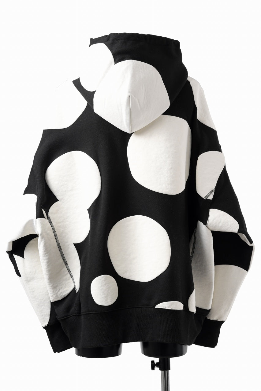 画像をギャラリービューアに読み込む, A.F ARTEFACT POLKA PATTERN SWEAT HOODIE (BLACK)