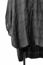 画像をギャラリービューアに読み込む, KLASICA SHORT COLLAR ROOMY SHIRTS / DRAPE & SMOOTH TEXTILE (GRAYSH DYE CHECK)