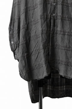 画像をギャラリービューアに読み込む, KLASICA SHORT COLLAR ROOMY SHIRTS / DRAPE & SMOOTH TEXTILE (GRAYSH DYE CHECK)
