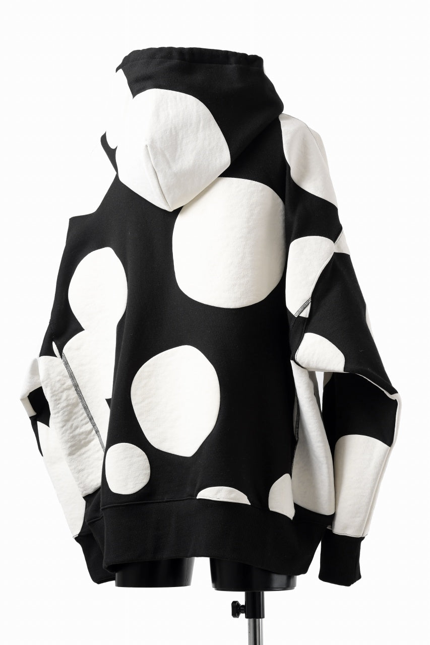画像をギャラリービューアに読み込む, A.F ARTEFACT POLKA PATTERN SWEAT HOODIE (BLACK)